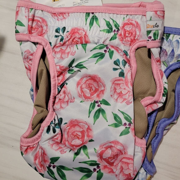 Grecle floral doggy reusable diapers xl set of 3 - Picture 3 of 4